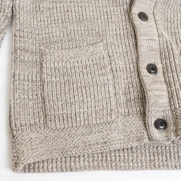 Polo Ralph Lauren Shawl Collar Cardigan Beige Large - Picture 6 of 12